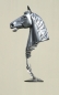 Mobile Preview: Pferde Kopf Skulptur